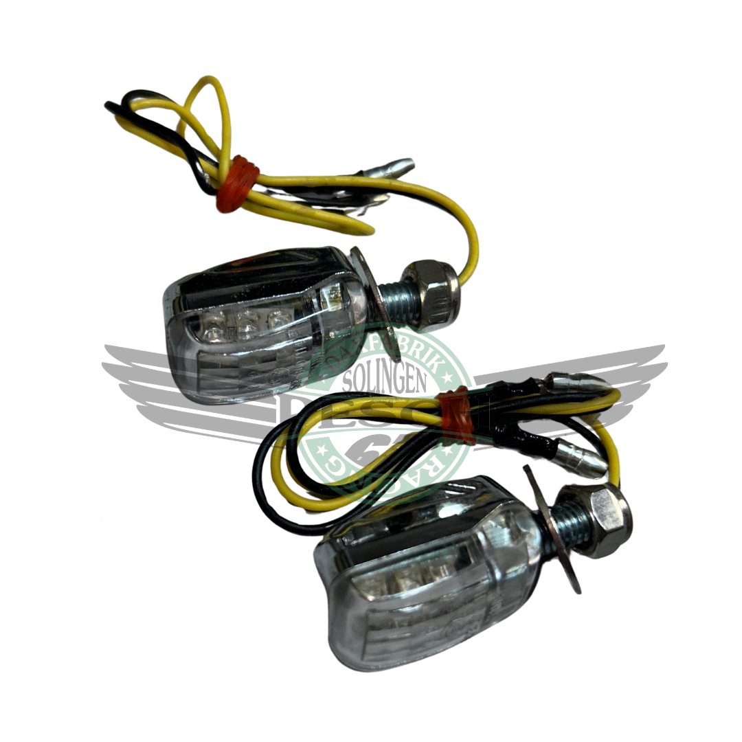 Mini LED Blinker Set mit E.-Nr. Chrom – Daxfabrik Batride