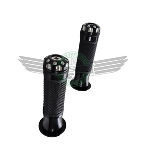 Lenkergriffe Alu Gummi schwarz eloxiert 22mm