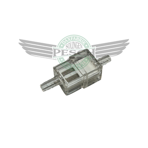 Benzinfilter eckig, klein, 6mm Transparent