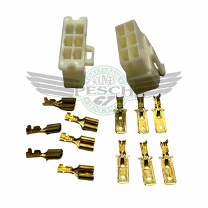 Blockstecker Set 6 polig 6,3mm Honda Monkey Z50A J1 Zündschloss