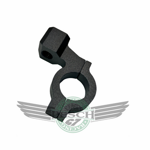 CNC Spiegelhalter Klemme universal 22mm Aluminium schwarz matt M10