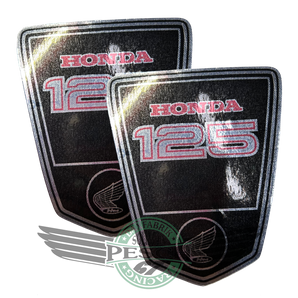 Seitenemblem Aufkleber Rahmen 125 Honda Dax 6V SET Chrom