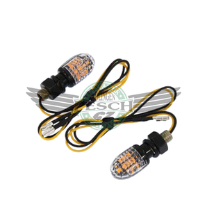 Mini LED Blinker schwarz mit E- Nr.
