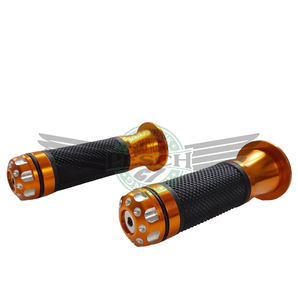 Kupfer Gold Lenkergriffe für 22mm Lenker, Alu eloxiert, Gummi