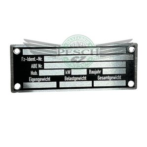 Typenschild Krad 80x30 universal Dax Skyteam Skymax Monkey