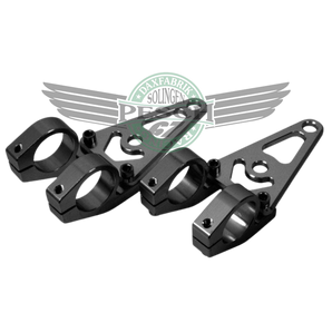 Lampenhalter schwarz 45mm + 10cm Alu CNC Scheinwerferhalter Dax