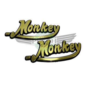 Monkey Emblem Gold Kunststoff Seitenemblem Tankemblem