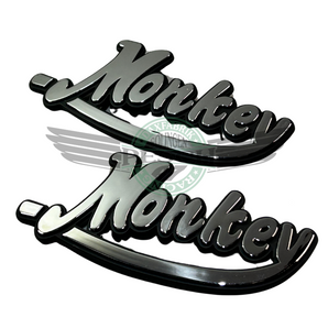 Monkey Emblem Silber Kunststoff Seitenemblem Tankemblem