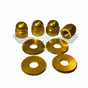 Muttern Set Gold Stoßdämpfer Befestigung ALU Dax Monkey M10x1,25