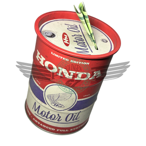 Honda MC Motor Oil Retro Spardose Ölfass