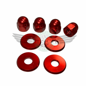 Muttern Set rot Stoßdämpfer Befestigung ALU Dax Monkey M10x1,25