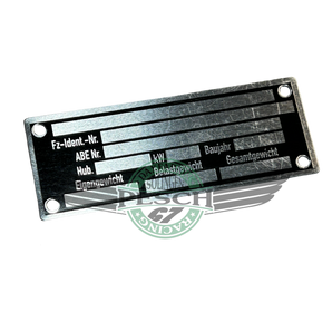 Typenschild Blanco Kraftrad universal Honda Dax 80x30